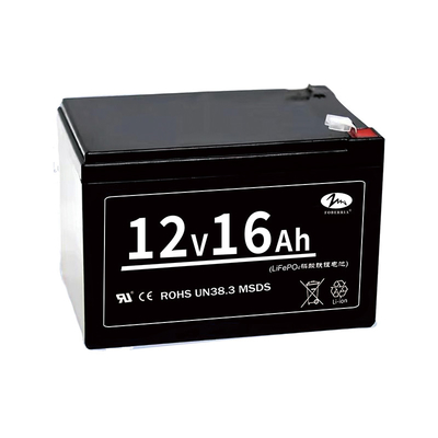 voltios recargables de batería de litio de 204.8Wh 12v16ah Lifepo4 12 para suben el sistema