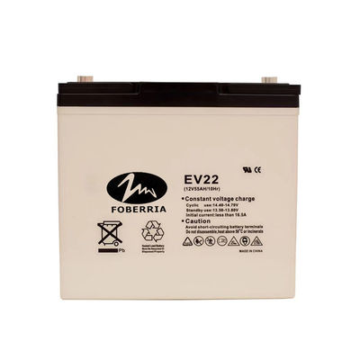 EN la batería ácida sulfúrica del electro triciclo de las baterías de plomo EV22 de 12v 55ah EV