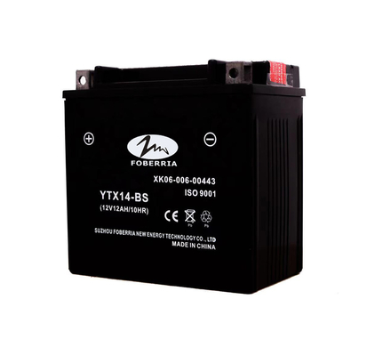 Batería de plomo 12V 12AH de la motocicleta de la batería YTX14-BS de AGM frecuencia intermedia